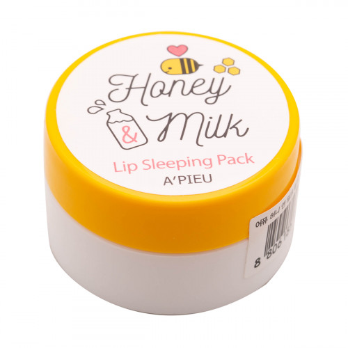 Nacht-Lippenmaske mit Honig und Milch, 6,7 gr